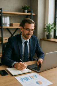Contabilidade consultiva em prática com cliente